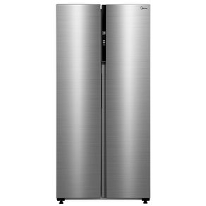 Outlet Geladeira Side By Side 442L Inverter Cor Inox Conectada Midea MDRS598FGA041_OUT - 127v