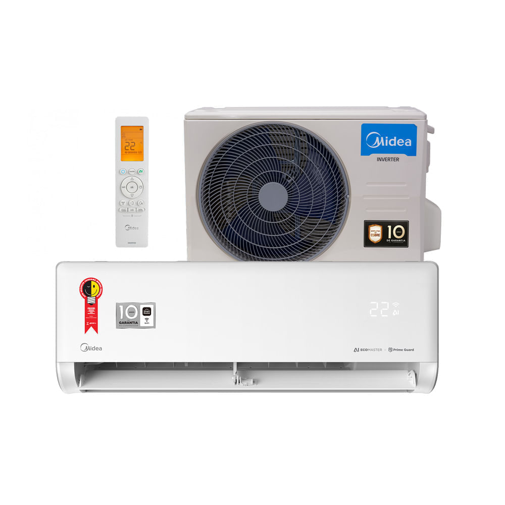 Ar Condicionado Split 12000 BTUs Inverter AI Ecomaster Frio Midea